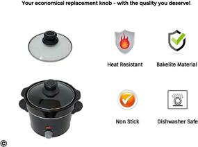 img 2 attached to 🍳 Replace and Upgrade Your Cookware Lid Handle with Melzon Universal Replacement Knob - Heat Resistant, Bakelite Pot Handle in Black with Stylish Silver Lining