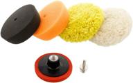 🔧 tcp global brand mini buffing polishing pad kit - 3 inch, 4 pads, backing plate, 1/4 inch drill adapter logo