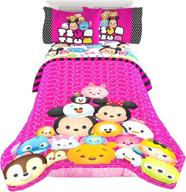 🛏️ twin/full tsum tsum faces comforter - premium reversible bedding with adorable tsum tsum characters - fade resistant microfiber fill for maximum durability (official tsum tsum product) logo