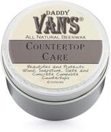 🐝 daddy van's® all natural beeswax care for soapstone, slate, concrete composite and butcher block countertop surfaces - food safe, chemical-free and non-toxic - 6 oz. tin logo