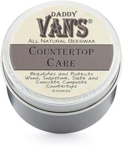 img 2 attached to 🐝 Daddy Van's® All Natural Beeswax Care for Soapstone, Slate, Concrete Composite and Butcher Block Countertop Surfaces - Food Safe, Chemical-Free and Non-Toxic - 6 Oz. Tin