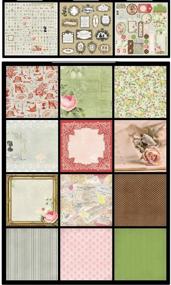 img 2 attached to 📝 Flic-Flac Craft Paper Pad – 27 Sheets 12x12 Inch Cardstock Pad for Photo Backgrounds, Decorative Paper Cards, Floral Design - PS011