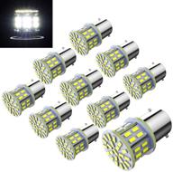 🚗 efoxcity 12v 1156 10 pack: ultra-bright 1156 1141 1003 led bulbs for car interior rv camper lighting logo