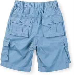 img 1 attached to 🩳 Versatile Boys' Cotton Cargo Shorts with Multiple Pockets - Mesinsefra BoysCotton Shorts Collection