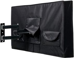 img 4 attached to 📺 Ultimate Protection for Outdoor TV: 44"-46" Fully Covered Black TV Cover - Weatherproof & Dust-proof PVC Coated Oxford Fabric - Built to Last