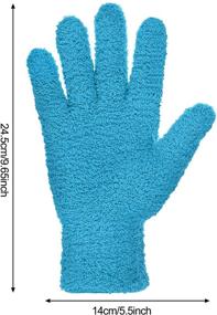 img 3 attached to Microfiber Auto Dusting Cleaning Mittens Gloves - Reusable Mittens for House Cleaning, Trucks, Cars