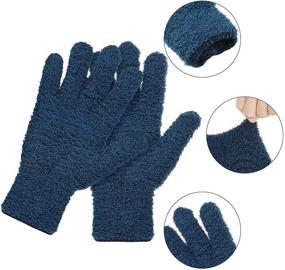 img 2 attached to Microfiber Auto Dusting Cleaning Mittens Gloves - Reusable Mittens for House Cleaning, Trucks, Cars