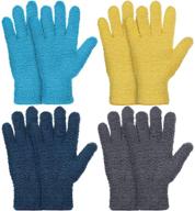 microfiber auto dusting cleaning mittens gloves - reusable mittens for house cleaning, trucks, cars logo