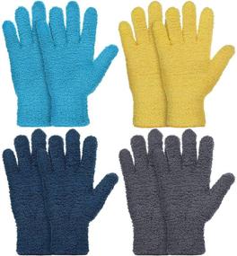 img 4 attached to Microfiber Auto Dusting Cleaning Mittens Gloves - Reusable Mittens for House Cleaning, Trucks, Cars