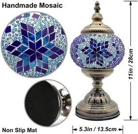 img 2 attached to Turkish Moroccan Mosaic Bedside Lights