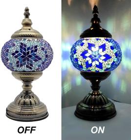 img 1 attached to Turkish Moroccan Mosaic Bedside Lights