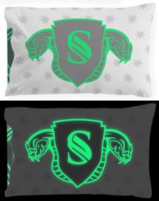 img 1 attached to Slytherin Glow in The Dark 2 Pack Reversible Pillowcases - Harry Potter Kids Super Soft Bedding (Official Product)