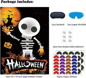 img 1 attached to Skeleton Halloween Poster Decorations Supplies