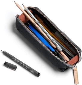 img 4 attached to 🖊️ Bellroy Pencil Case - Slim Zipper Closure Design, Durable Woven Fabric, Holds Pens, Pencils, Cables & Personal Items - Charcoal (Recycled)