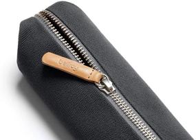 img 1 attached to 🖊️ Bellroy Pencil Case - Slim Zipper Closure Design, Durable Woven Fabric, Holds Pens, Pencils, Cables & Personal Items - Charcoal (Recycled)