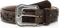 ariat scroll brown inlay western logo