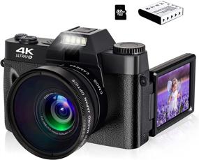 img 4 attached to 📸 4K 48MP Digital Camera Vlogging Camcorder with WiFi, Flip Screen and 16X Digital Zoom – Perfect for YouTube Vlogs!