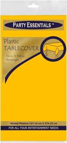 img 3 attached to 🎉 Party Essentials Heavy-Duty Plastic Table Cover - 44 Colors, 54"x108" - Harvest Yellow