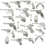 🔫 crafting gun charm collection: 100g diy pistol gun weapon charms for jewelry making logo