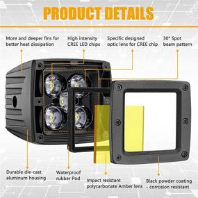 img 2 attached to Нивакер Желтые Фары на водонепроницаемом исполнении