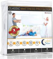 🛏️ calm nite mattress pad protector - waterproof cover, vinyl free topper - machine washable - twin 39 x 75 | buy now for a peaceful sleep! logo