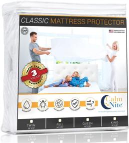 img 4 attached to 🛏️ CALM NITE Mattress Pad Protector - Waterproof Cover, Vinyl Free Topper - Machine Washable - Twin 39 x 75 | Buy Now for a Peaceful Sleep!