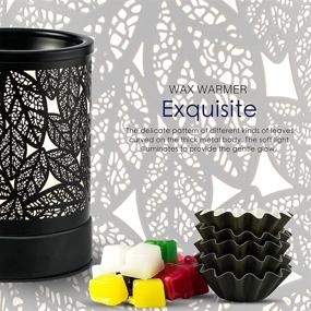 img 2 attached to 🕯️ ElusiaKa Wax Melt Warmer: Electric Metal Oil Burner for Aromatherapy, Home Décor & Office Gift(2 Bulbs Included)