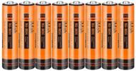 🔋 набор из 8 перезаряжаемых батареек aaa imah 1.2v 750mah ni-mh - совместим с батареей для беспроводного телефона panasonic hhr-55aaabu/hhr-75aaa/b, игрушками и наружными солнечными фонарями. логотип