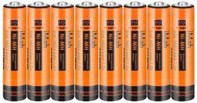 img 4 attached to 🔋 iMah 8-Pack AAA Rechargeable Batteries 1.2V 750mAh Ni-MH - Compatible with Panasonic Cordless Phone Battery HHR-55AAABU/HHR-75AAA/B, Toys, and Outdoor Solar Lights