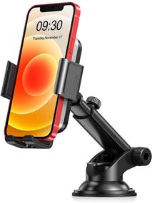 img 4 attached to 📱 STOON 360° Rotatable Car Phone Holder Mount for Dashboard/Windshield - Extendable Arm, Compatible with iPhone 12 Pro Max, 11 Pro, 11, 8 - Galaxy S10e, S9, and More