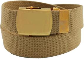 img 3 attached to 🧢 Cargo Cotton Military Brass Buckle Men's Accessories: Streamlined Style for Fashion-forward Gents