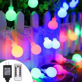 img 4 attached to 🌍 Globe String Lights, 49ft 100 LED Plug in String Lights for Christmas Garden Patio Indoor Outdoor Bedroom,End-to-End,UL Certified – 29V Low Voltage, Timer & Memory Function, 8 Modes Fairy Lights