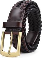 🧔 stylish weifert genuine leather braided woven men's accessories for a sophisticated look logo