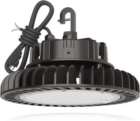 img 4 attached to 💡 UL Listed 150W 21,000LM LED High Bay Light (140LM/W) with 1-10V Dimmable Feature, 5’ Cable, 110V Plug, Hanging Hook, and Safe Rope - Ideal for Factory Warehouse, Church, HYPERLITE High Bay LED Light