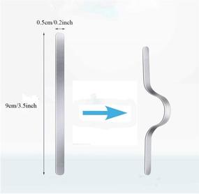 img 4 attached to 👃 120 Pack, EWA Nose Bridge Strip - Double-Sided Tape, Aluminum Metal Nose Wire Strip for DIY Nose Pads Nose Bridge Clip (Specs: 0.02X0.2X3.5 inch)