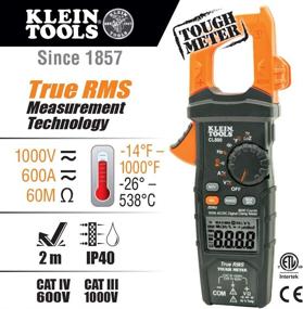 img 3 attached to 🔌 Klein Tools CL800 Digital Clamp Meter - Autoranging TRMS with AC/DC Volt/Current, LoZ, Continuity, Frequency, Capacitance, NCVT, Temp, More 1000V: Enhance Your Electrical Measurements