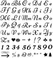 🔤 high-quality reusable alphabet letter stencils for wood painting - calligraphy font, upper & lowercase letters, numbers - set of 40, 5.9'' x 8.3'' stencil templates logo