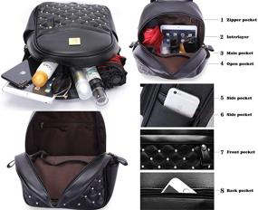 img 1 attached to Stylish Waterproof Leather Women's Handbags, Wallets & Fashion Backpacks: Fashionable and Practical Choices