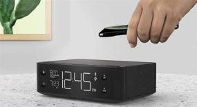 img 2 attached to Nonstop Station A - Hotel Alarm Clock with Qi Wireless Charging, Dual USB Outlets, Bluetooth Speaker (Jetaway Black) - Enhanced SEO