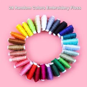 img 3 attached to 🧵 Yholin Embroidery Floss Kit - 2536pcs, 28 Colorful Threads with Pony Seed Beads, A-Z Alphabet Letter Beads, and Gemstone Beads for Friendship Bracelet String Making with Elastic String