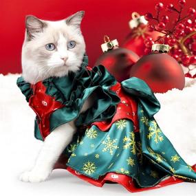 img 1 attached to 🎅 Heywean Cat Christmas Costume Holiday Dressing Up for Kitten Xmas Outfit Party Suit for Medium Large Pet" - optimized product name: "Heywean Cat Christmas Costume - Holiday Dress Up for Kittens - Xmas Outfit Party Suit for Medium and Large Pets