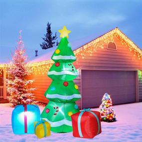 img 2 attached to 🎄 Bring Festive Cheer with Lvydec 7ft Lighted Inflatable Christmas Tree Decoration - Stunning LED-Lit Yard Decor with 3 Gift Boxes - Perfect for Christmas Party and Garden Décor!