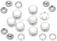 craftmemore 20 sets 10.5mm cloudy white pearl snaps: classic pearl-like fasteners for western shirts & clothing logo