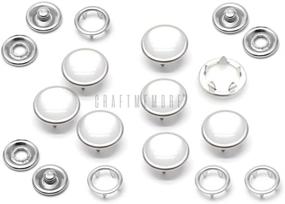 img 4 attached to CRAFTMEMORE 20 Sets 10.5MM Cloudy White Pearl Snaps: Classic Pearl-Like Fasteners for Western Shirts & Clothing