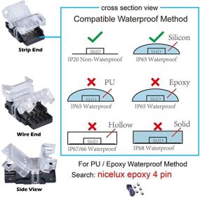 img 3 attached to 🔌 QIJIE RGB LED Connector for 10mm Strip Light, 4 Pin Board-to-Wire LED Tape Splice Terminal (10 PCS)