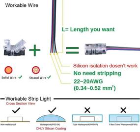 img 2 attached to 🔌 QIJIE RGB LED Connector for 10mm Strip Light, 4 Pin Board-to-Wire LED Tape Splice Terminal (10 PCS)