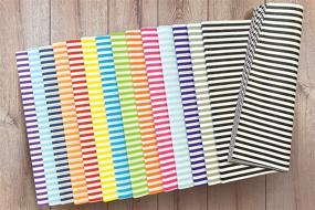 img 2 attached to 🎁 Упаковочная ткань Flexicore Red Pin Stripe для подарков - 15" X 20", 10 листов, дизайн в красно-белую полоску