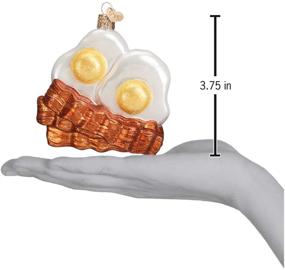 img 1 attached to 🍳 Christmas Tree Ornaments: Handcrafted Glass Blown Bacon and Eggs Decorations for Festive Holiday Season