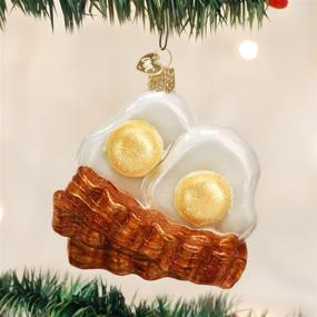 img 2 attached to 🍳 Christmas Tree Ornaments: Handcrafted Glass Blown Bacon and Eggs Decorations for Festive Holiday Season