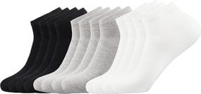 img 4 attached to 🧦 Premium Softsole Cotton Ankle Socks for Men and Women - 6 Pairs of Comfortable No Show Socks in Black, Gray, and White